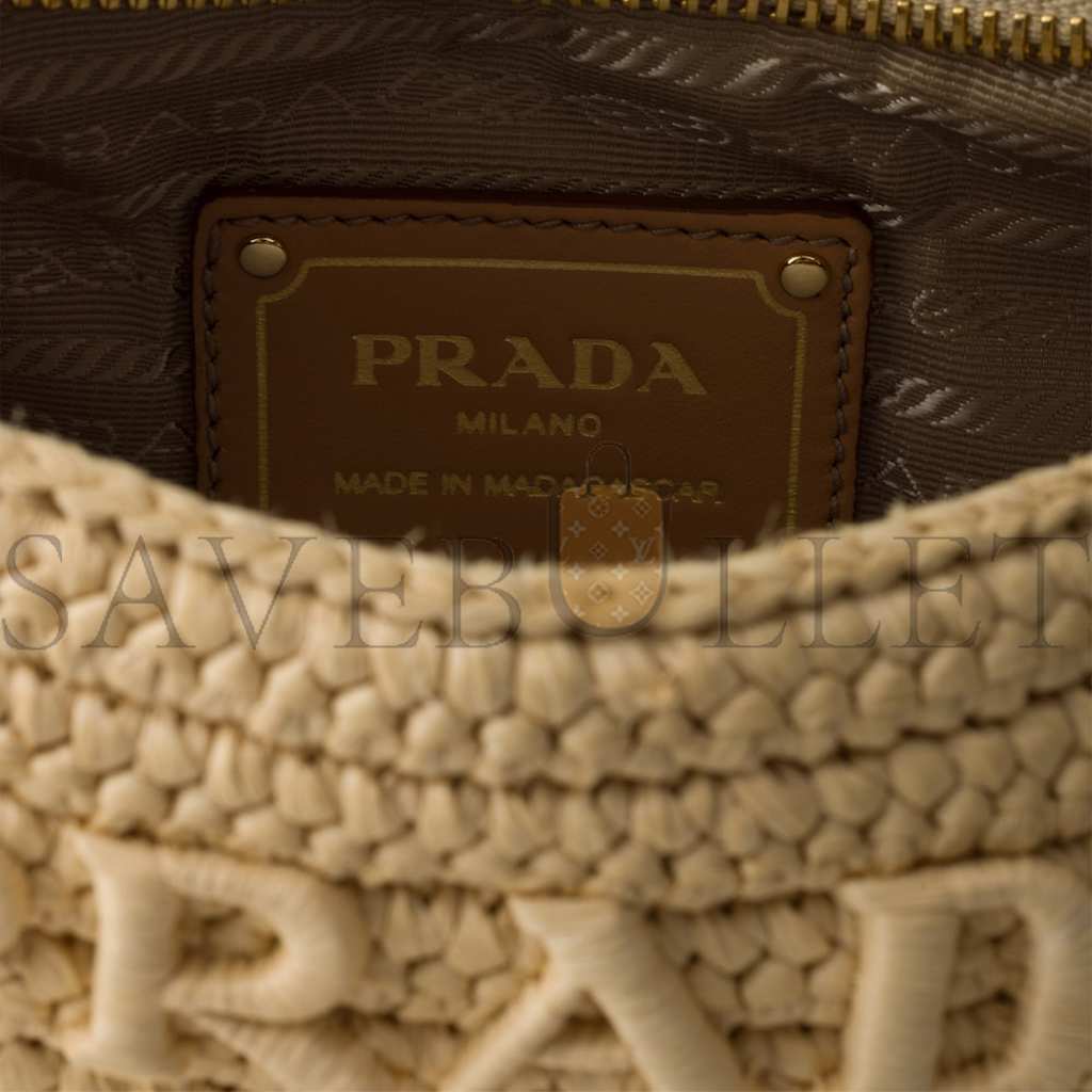 Pra*a Pra*a arquÉ crochet shoulder bag 1bc194 (22.5*18.5*6cm)